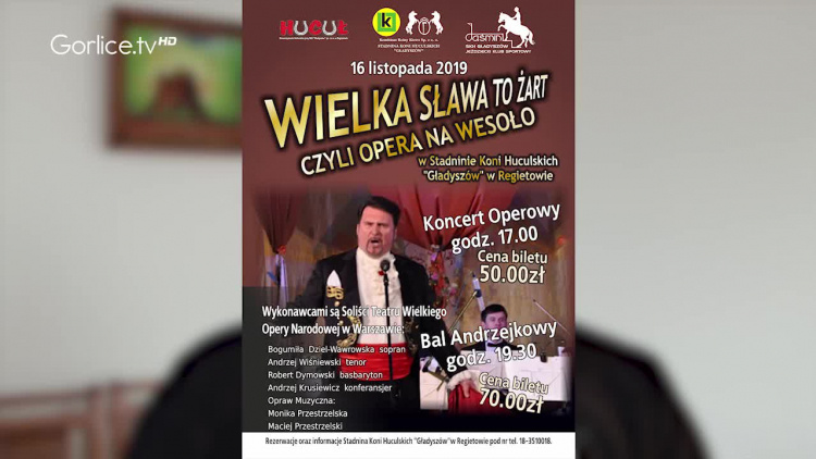 SKH Gładyszów w Regietowie zaprasza na Operowy Koncert i Bal Andrzejkowy