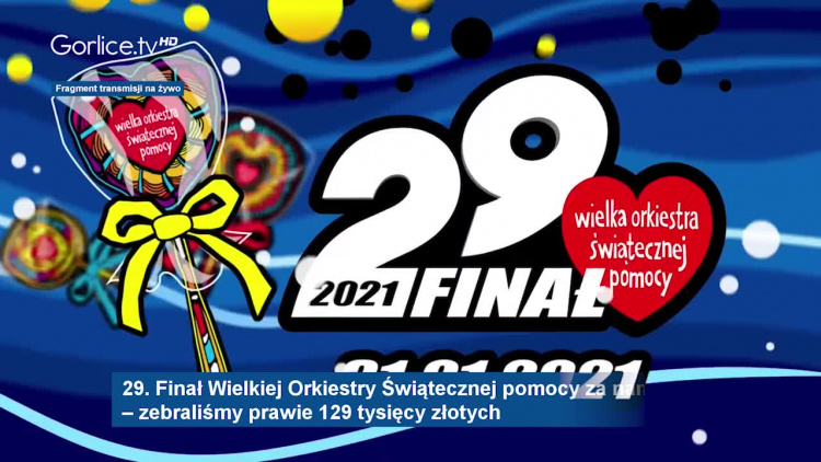 29. Finał Wielkiej Orkiestry Świątecznej pomocy za nami – zebraliśmy prawie 129 tysięcy złotych