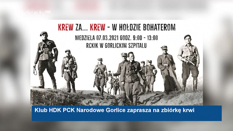 Klub HDK PCK Narodowe Gorlice zaprasza na zbiórkę krwi