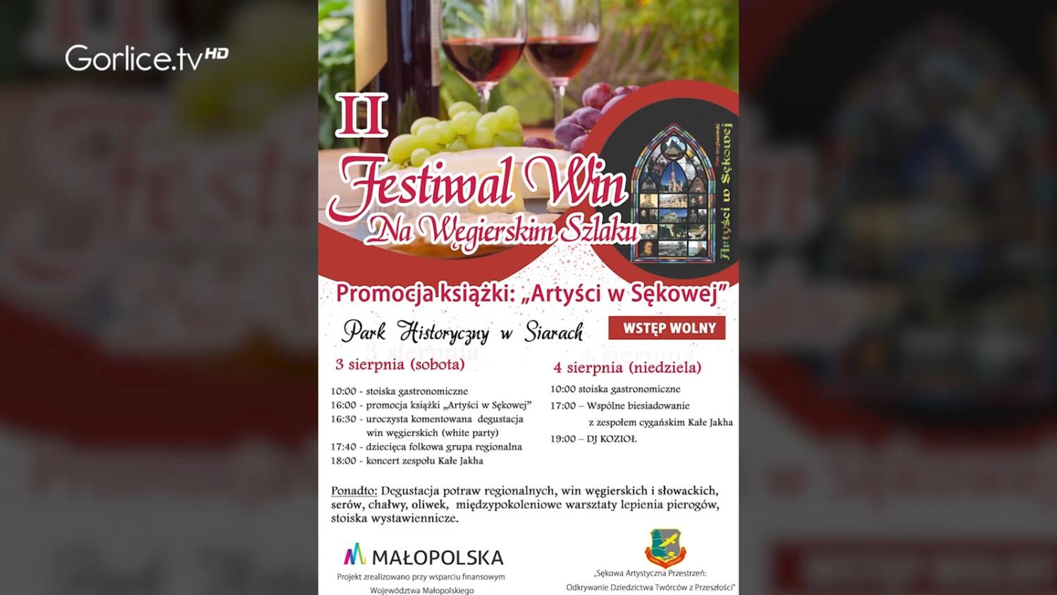 Zapraszamy na II Festiwal Win Na Węgierskim Szlaku