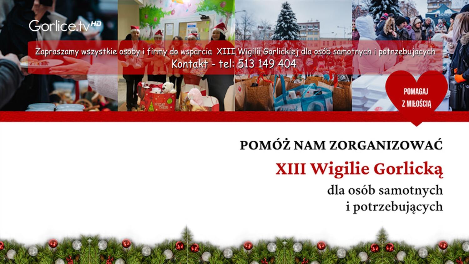 XIII Wigilia Gorlicka już 22 grudnia – pomóżmy ją zorganizować