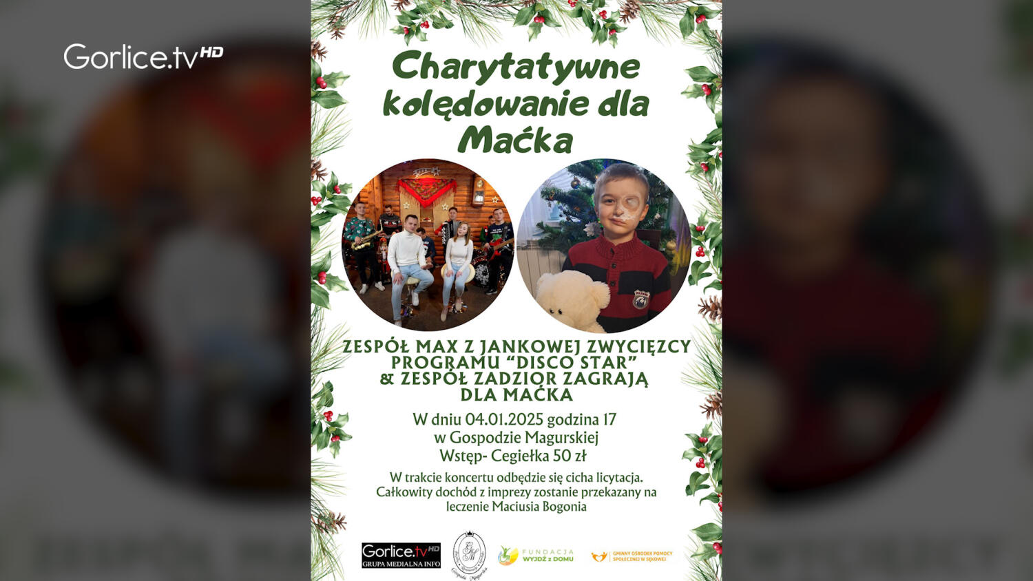 Zapraszamy na Charytatywne Kolędowanie dla Maćka