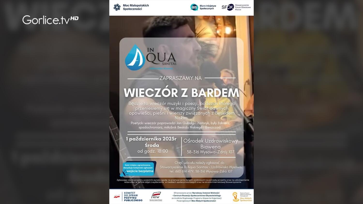 Stowarzyszenie In Aqua Sanitas – Uzdrowisko Wysowa zaprasza seniorów na ciekawe wydarzenia